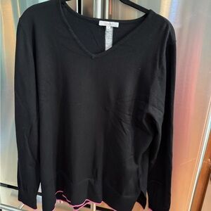 Black V-Neck Sweater